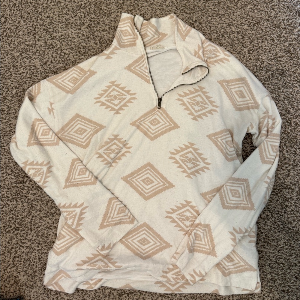 Geometric Patterned Pullover Sweater